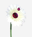 VW Beetle Flower - White and Pink Bling Daisy