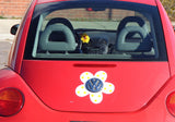 Magnetic Decal Flower - Yellow Polka Dots