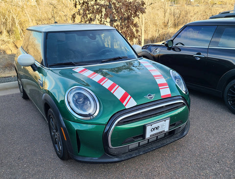 Temporary Mini Cooper Magnetic Christmas Stripes