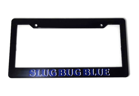 VW Beetle Slug Bug Blue License Plate Frame