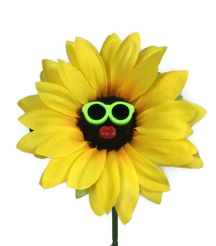 VW Beetle Flower - Sunflower with Green Glasses
