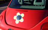 VW Beetle Flower Magnetic Decal- Yellow Flowers