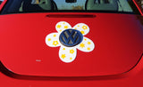 VW Beetle Flower Magnetic Decal- Yellow Flowers