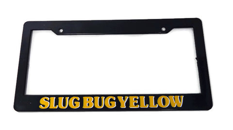 VW Beetle Slug Bug Yellow License Plate Frame
