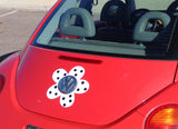 Magnetic Decal Flower - Black Polka Dots