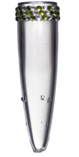 VW Beetle Flower Vase  -Green Bling and Diamond Vase