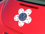 Magnetic Decal Flower - Gray Polka Dots