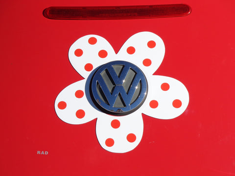 Magnetic Decal Flower - Red Polka Dots
