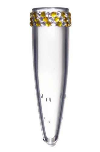 VW Beetle Flower Vase  -Yellow Bling and Diamond Vase